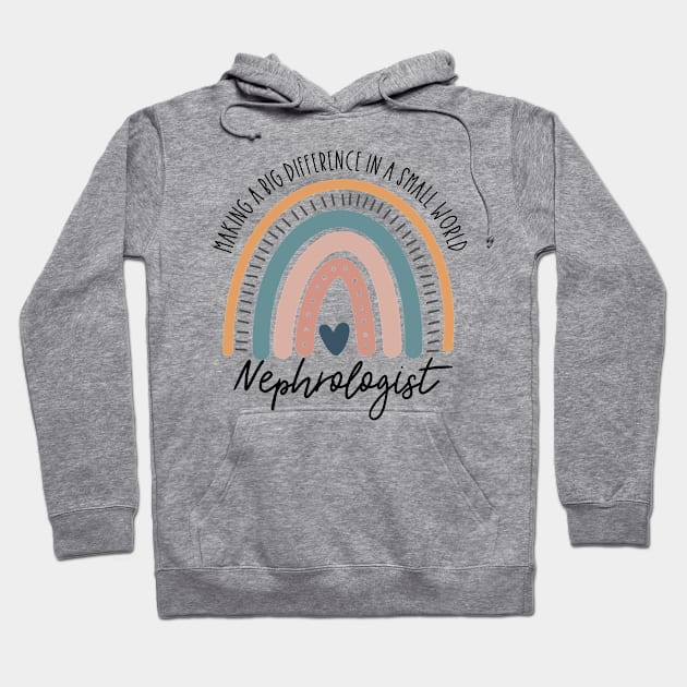 Nephrologist Rainbow Boho Hoodie by IndigoPine